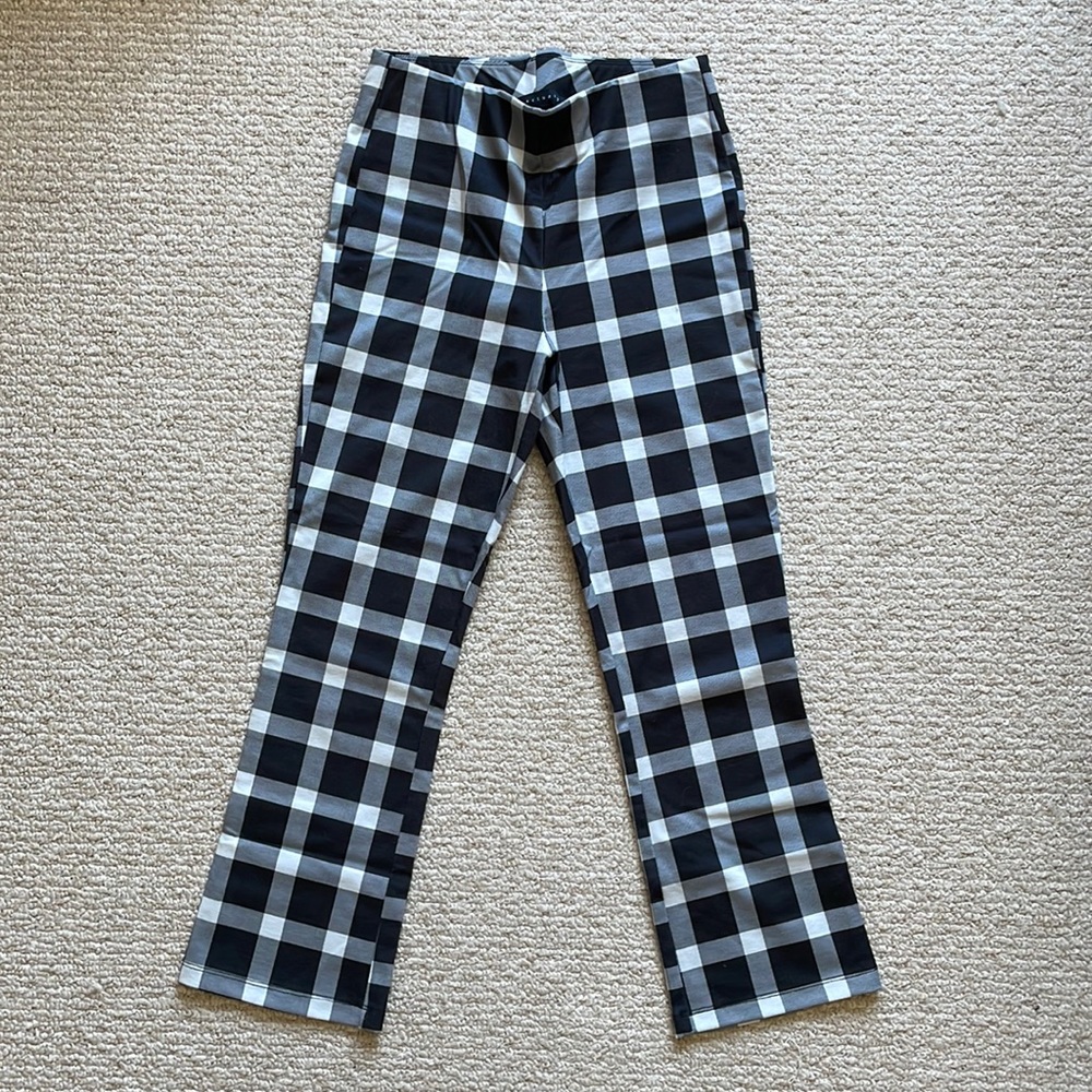 Black & White checkered high waisted pants